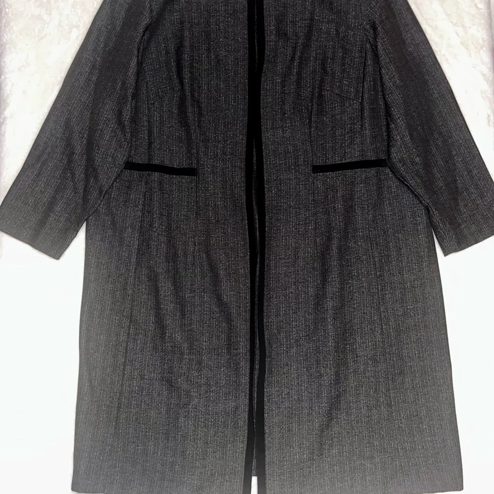 Danny & Nicole Black and Gray Textured Coat - Picture 2 of 5